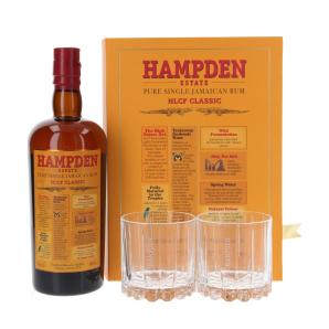 Hampden Estate Rum HLCF with 2 glasses 4 Years